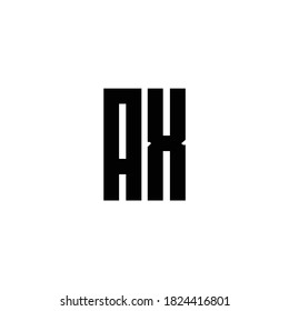 las iniciales logotipo de inicio de AX y diseño minimalista
