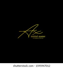 Initials Ax Logo Creative Template Sign Vector