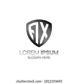Initials AX Logo Creative Template Sign Vector