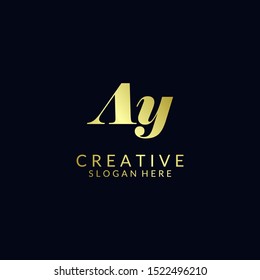 Initials Ay Logo Creative Template Sign Vector