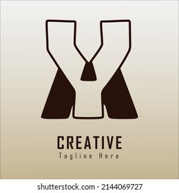 initials AY simple typography logo design