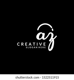 Initials Az Logo Creative Template Sign Vector