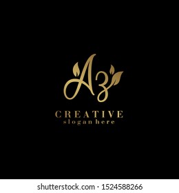 Initials Az Logo Creative Template Sign Vector