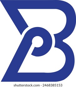 Initials B letter logo design vector images. BP logo design template images. PB logo design blue color best company identity. BP logo design vector illustration