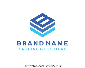 Logotipo de las iniciales B, símbolo de alta tecnología, aislado en fondo transparente	