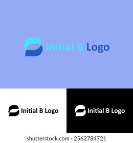 Initials B logo. Templates, chat bubbles, conversations, technology, applications, social. Vector