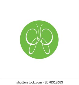 initials b logo vector template butterfly