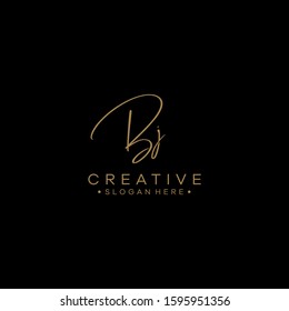 Initials Bj Logo Creative Template Sign Vector