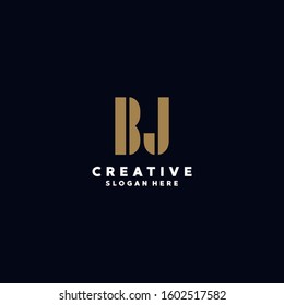 Initials bj Logo Creative Template Sign Vector