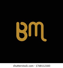 initials BM vector logo minimalist letter