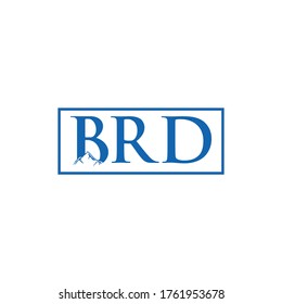 initials BRD logo and creative mount