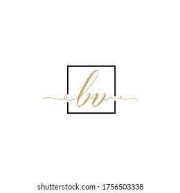 initials BV vector design logo
