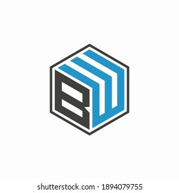 initials BW logo in hexagon