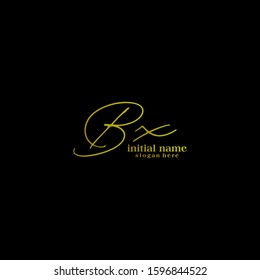 Initials Bx Logo Creative Template Sign Vector