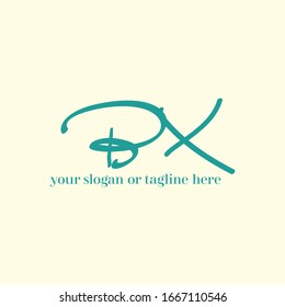 Initials Bx Logo Creative Template Sign Vector