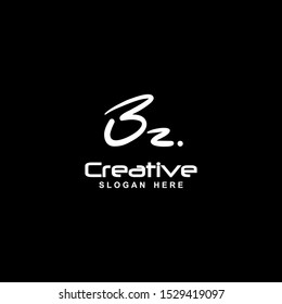 Initials Bz Logo Creative Template Sign Vector