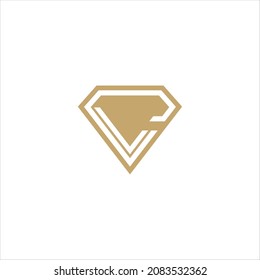 initials c l logo vector template diamond