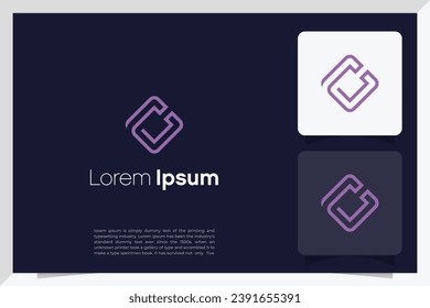 Initials C logo design. Initial Letter Logo. Creative icon with geometric shape logo
