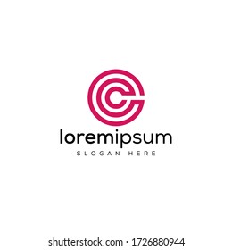 the initials C logo designs are simple and elegant
