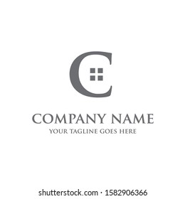 
the initials C for the real estate or housing logo