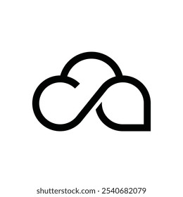 Initials CA cloud, logo design inspiration.