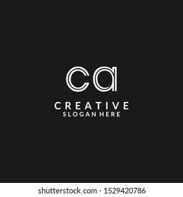 Initials CA Logo Creative Template Sign Vector