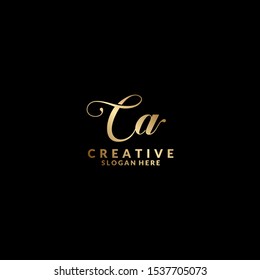 Initials Ca Logo Creative Template Sign Vector
