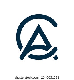 initials CA logo design vector template