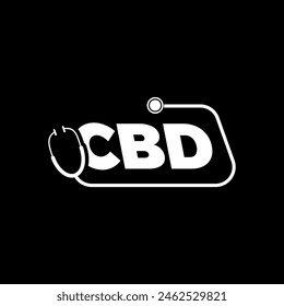 Initials CBD typography for business, doctor, and medical