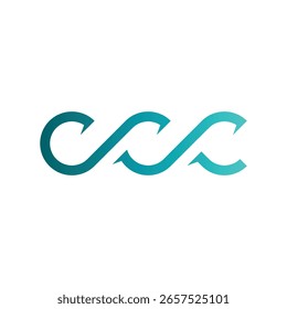 Diseño del logotipo de la letra CCC. IMAGEN inicial del Vector del monograma de la letra del diseño del logotipo del CCC