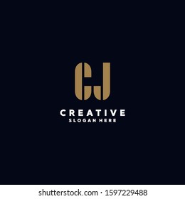 Initials Cj Logo Creative Template Sign Stock Vector (Royalty Free ...