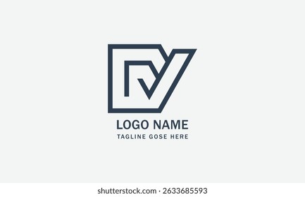 Initials colorful d logo design illustration