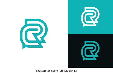 Initials CR RC Bubble Chat Logo Design Inspiration