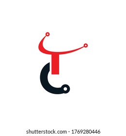 initials CT logo creative design vector