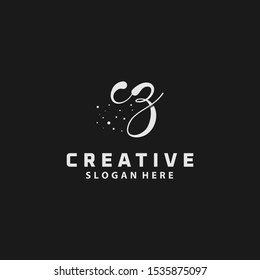Initials Cz Logo Creative Template Sign Vector