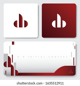 The initials D B logo is simple and professional. The design by combining the letters D and B combined to form a modern logo. The use of red and black means courage, confidence, and experience.