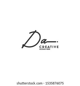 Initials Da Logo Creative Template Sign Vector