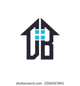 Iniciales DB House Diseño de Logo. Carta creativa DB con el icono de la casa para la marca de bienes raíces, propiedades y negocios