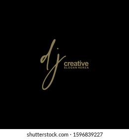 Initials Dj Logo Creative Template Sign Vector