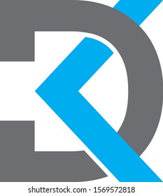 the initials DK for the design of financial business logos