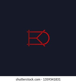 Initials DK / KD Monogram Logo