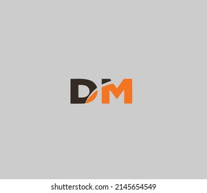 The initials of the DM logo design are simple and elegant