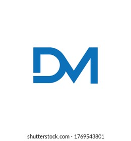 initials DM vector logo creative minimalist letter