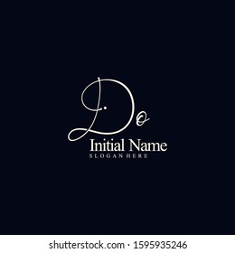 Initials Do Logo Creative Template Sign Vector