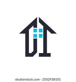 Iniciales DT House Diseño de Logo. Carta creativa DT con el icono de la casa para la marca de bienes raíces, propiedades y negocios