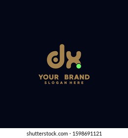 Initials Dx Logo Creative Template Sign Vector