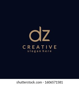 Initials DZ Logo Creative Template Sign Vector