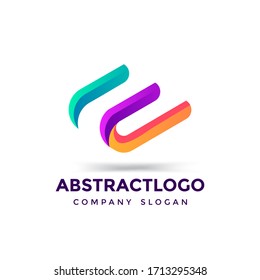 Initials E Colorful letter Logo Design template creative vector. minimal Alphabet font E Type Characters icon monogram.
