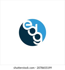 initials e d g logo vector template