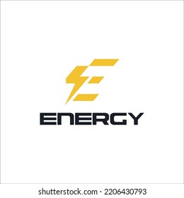 Initials E Energy logo vector